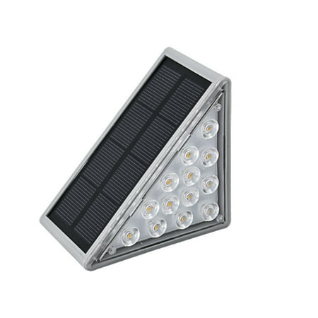 

PEACNNG Solar Stair Lights 6 Pack Triangle Solar Step Lights IP67 Waterproof Outdoor Led Solar Deck Lights Decor for Outdoor (Warm White)