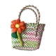 thumbnail image 5 of Bolsa tejida con flores, cesta tejida, cesta decorativa, portátil, bonita, pequeña, para Sarga De Flor De Naranja, 5 of 9