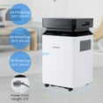 thumbnail image 3 of Costway 70 Pint Dehumidifier for Basement with Continuous & Auto Mode Large Water Tank, 3 of 10