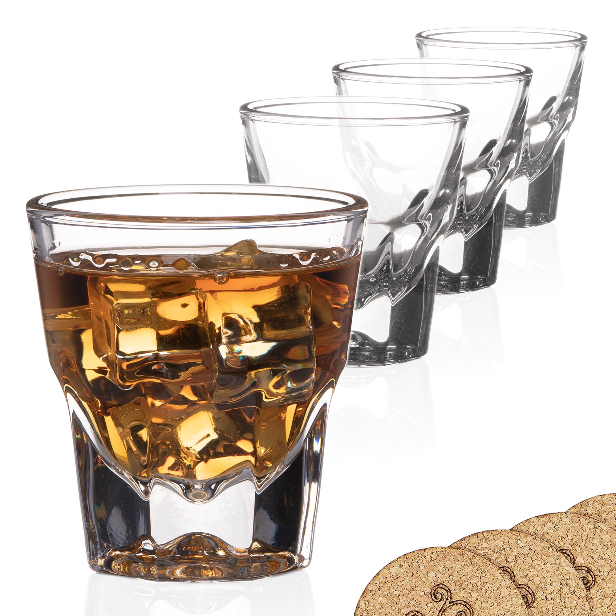Set of 4 Gibraltar Rocks / Espresso Glasses 4.5 Ounce Clear