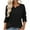 Black—Blouses, variant on Womens Long Sleeve Shirts Oversized Split Neck Waffle Knit Pullover Loose Fit Solid Color Basic Tee Dressy Casual Tunic Blouses Pink M