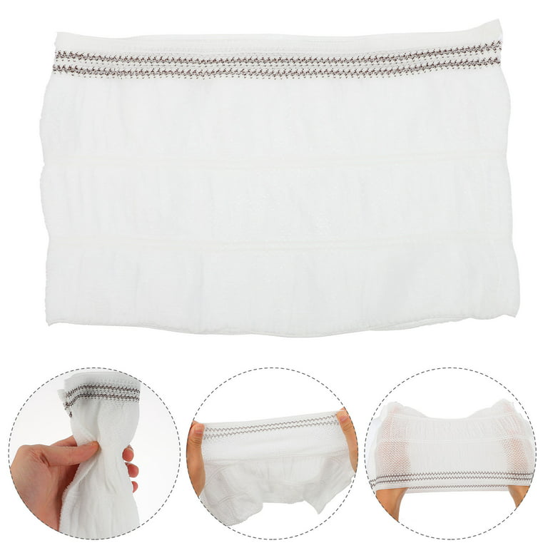 10Pc Reusable Adult Diapers Washable Adult Nappies Women Diapers (White) 