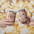 thumbnail image 2 of Leopard Print 12oz Stainless Steel Insulated Wine Tumbler with Lid and Straw – Double Wall Vacuum Mug for Hot & Cold Drinks, 304 Steel Interior, Sweat-Free Design, 2 of 5