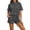 Dark Gray, variant on KIHOUT Women Solid Color Rib Knit 2 Piece Outfits Short Sleeve Crew Neck Top and Shorts Set Loose Fit Casual Tracksuit for Summer Daily