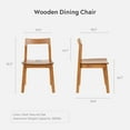 thumbnail image 5 of EYYTHUNG Farmhouse Wood Dining Chairs Set of 2, Mid Century Modern Wooden Dining Chairs, Armless Kitchen Chairs for Living Room Side Chair, Dark Oak, 5 of 6
