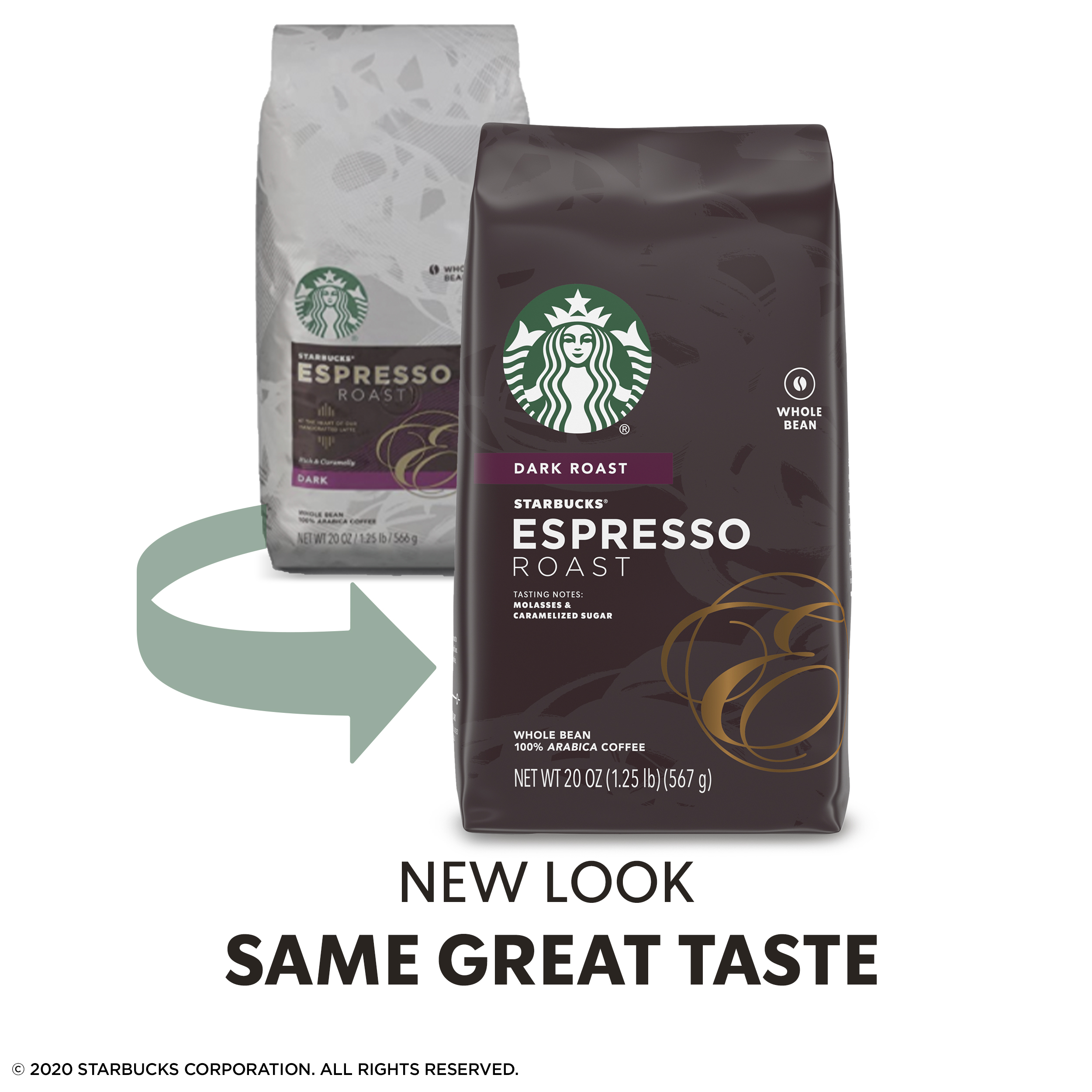 Starbucks Espresso Dark Roast Whole Bean Coffee, 20 Oz, Bag - image 2 of 6