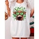 thumbnail image 1 of Camiseta del Día de San Patricio: Camiseta suave con estampado de trébol de San Patricio. Camiseta informal de manga corta y cuello redondo con divertido diseño de vaca de las Tierras Altas, detalles, 1 of 7