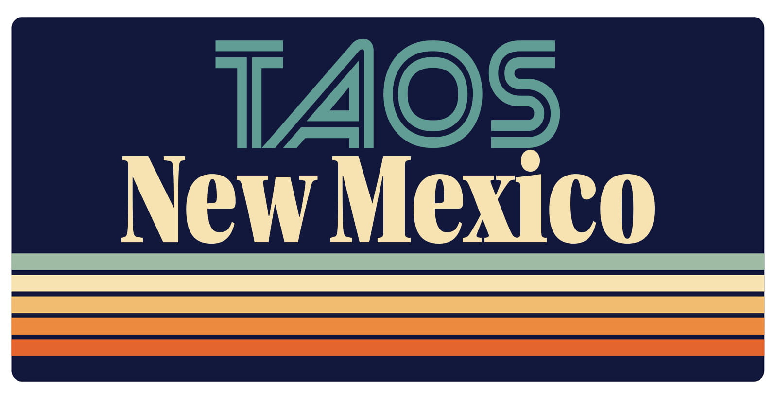 TAOS sticker decals Black and White New Mexico 2 for 1 