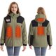 thumbnail image 4 of Chaquetas y abrigos de piel sintética con capucha y manga larga, con calefacción inteligente por USB, temperatura constante, resistente al viento, talla grande, para hombre y mujer, invierno, 4 unidad, 4 of 4