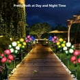 thumbnail image 6 of 4 Pack Solar Rose Flower Lights, Outdoor Solar Garden Lights, LED Waterproof Solar Lights for Pathway Patio Yard Decor, Pink, 6 of 8