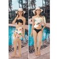 thumbnail image 3 of LA LEELA Women's Sarong Bikini Skirt Swimsuit Cover up Summer Wraps Bathing suit Swimwear Beach Wrap Skirts for Women One Size Varicolored, Floral, 3 of 5