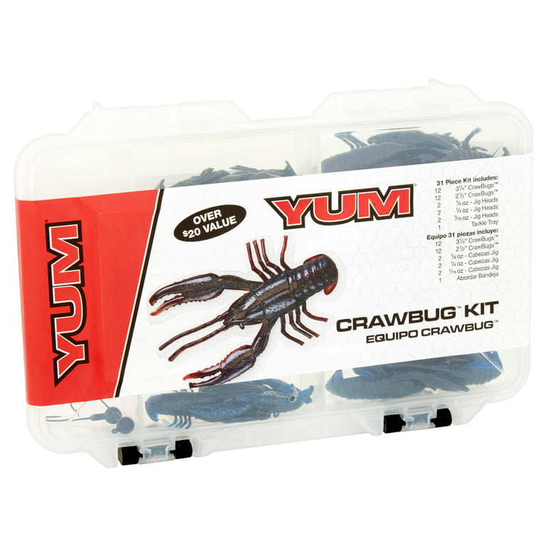 Yum Lures YCRB312 Craw Bug Fishing Bait, Black Blue, 3.25