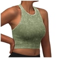 thumbnail image 1 of Kogui Sports Bras for Women Racerback Women Built-in Bra Tank Tops Sleeveless Casual Shirts Racerback Ribbed Fitted Tank Tops (Green,L), 1 of 5