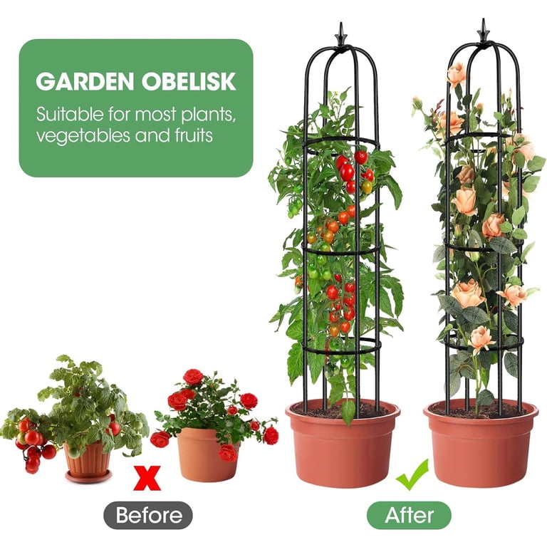 MQ Tower Obelisk Garden Trellis, 59 In., 2-Pack photo 6