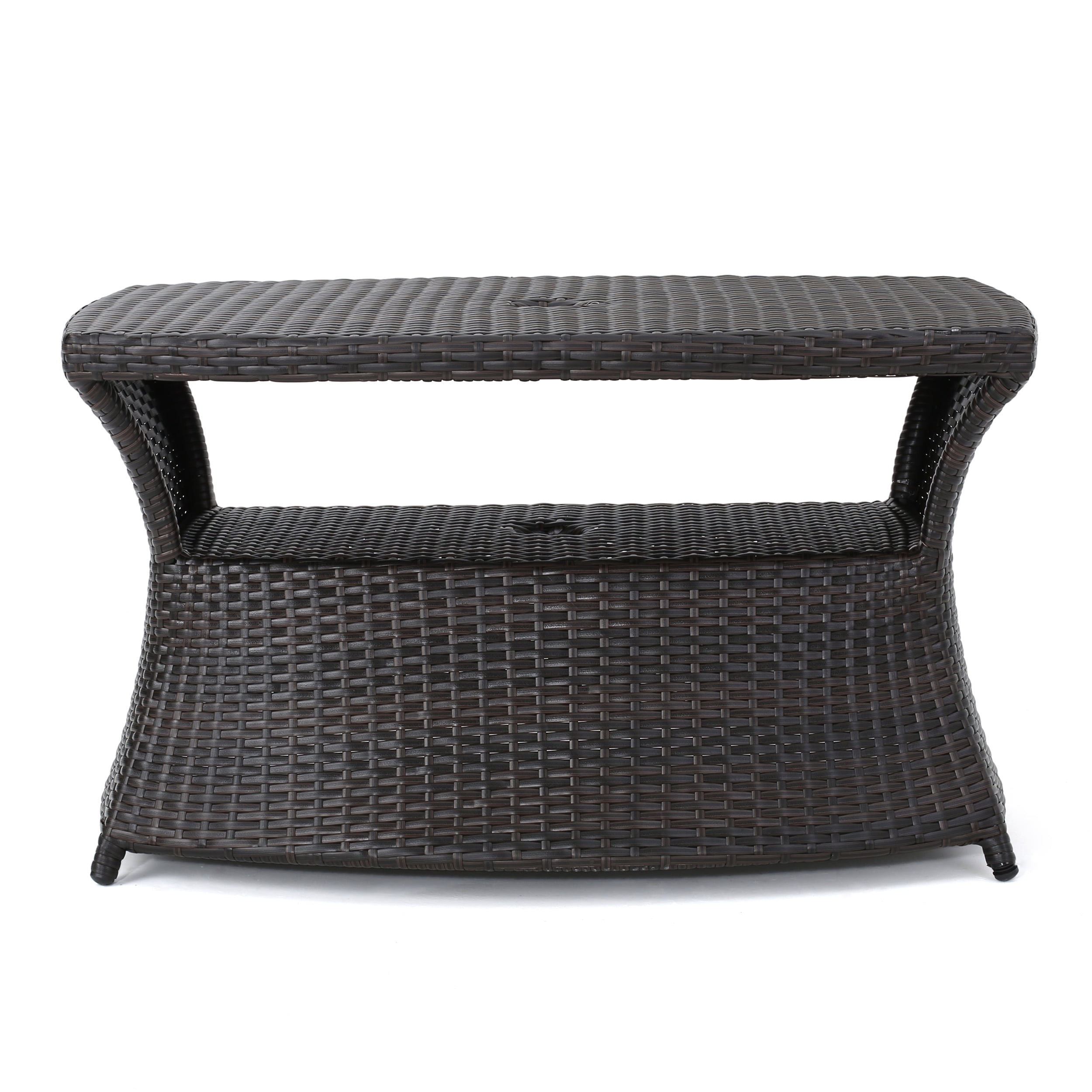 Amarelle Outdoor Wicker Side Table, Multibrown