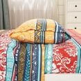 thumbnail image 4 of Chezmoi Collection Amara 3-Piece Boho Stripe Bed Sheet Set, Floral Colorful Bohemian Printed Brushed Microfiber Deep Pocket Sheets & Pillowcases, Twin, 4 of 10