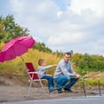 thumbnail image 7 of Outdoor Folding Beach Chair with  Detachable  Umbrella for Adults, Lightweight Camping Chair  with 265lbs Capacity for  for Camping, Pool, Fishing, Travel Picnic Outdoor (Pink), 7 of 7