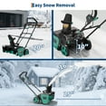 thumbnail image 3 of Towallmark 20-Inch Cordless Snow Blower, 2x20V Brushless Snow Thrower with 2x4.0Ah Batteries & Charger, Clears 12-Inch Deep Snow, 25ft Throwing Distance for Driveways​,Blue-green, 3 of 7