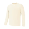 thumbnail image 2 of Mens Slim Fit Shirt Long Sleeve Quick Dry Athletic Workout Gym T-Shirt SPF Running Top Sport Undershirt Base Layer Big and Tall Size 4XL Beige, 2 of 6