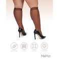 thumbnail image 6 of MeMoi Women's 2 Pair Pack Ultra Sheer Plus Curvy Knee Highs - Womens - Female, 3X-4X, French Coffee, 6 of 12