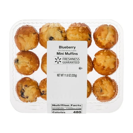 Freshness Guaranteed Baked Mini Blueberry Muffins, 11.8 oz, 12 Count