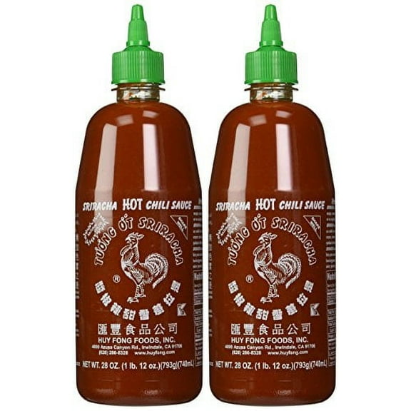 Sriracha Chili Hot Sauce, 28 Ounce Bottle (Pack of 2)