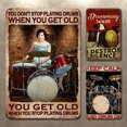 thumbnail image 2 of 3 Uds Tambor Placa Metal Vintage Pintura Hierro Rectangular Bar para El 20x30cm, 2 of 9