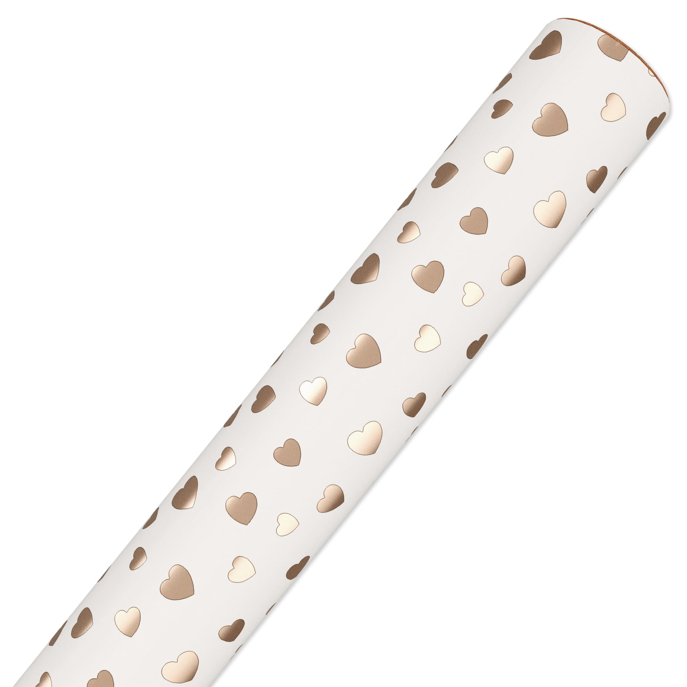 American Greetings 30 in. Wedding or Engagement Foil Wrapping Paper, Hearts (1-Roll, 15 Sq. ft.)