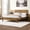 Walnut, variant on FLEXISPOT Queen Size Solid Wood Bed Frame with Headboard, No Tools Required, 1200 lbs Heavy Duty, Quiet Design, Easy Assembly, Brown