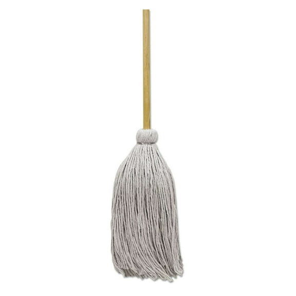 XilhXLy BWKCD50016S 16 oz. Cotton Head Deck Mop with 50 in. Wood Handle (12/Carton)