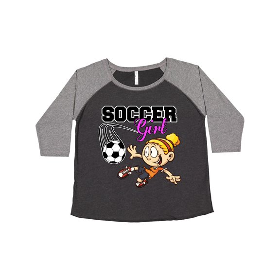 Inktastic Soccer Girl Women's Plus Size T-Shirt