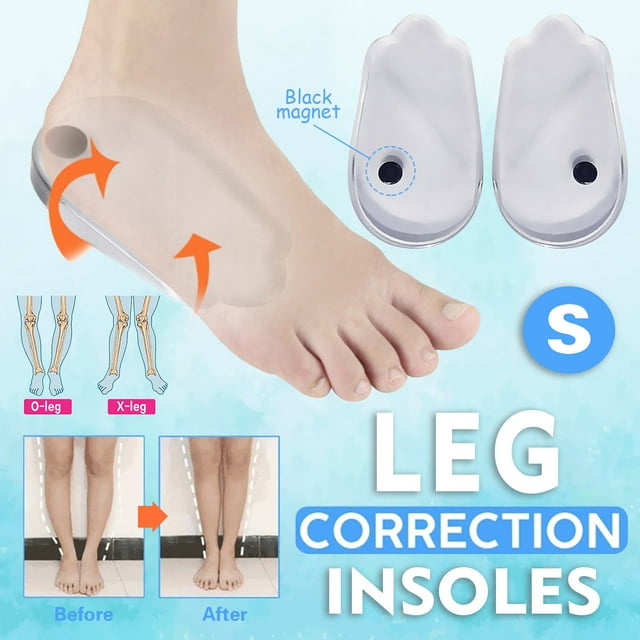 Plantillas correctoras de piernas Almohadilla magnética para talón para hombres y mujeres Piernas en forma de O En forma de X Corrija la plantilla