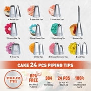XUEYU 700 Pcs Cake Decorating Kit, Cake Baking Supplies with 3 Non-Stick Springform Pans Set and 24 Piping Tips, Baking Set with Non-slip Turntable, Cake Decorating Supplies Kit for Beginners,Plastic