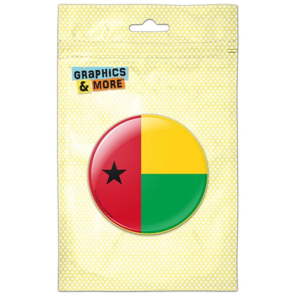 Guinea-Bissau National Country Flag Pinback Button Pin Badge
