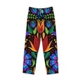 thumbnail image 4 of Goofa Colorful Floral Printed Soft Pajama Pants for Men, Wide Leg Comfy Casual Lounge Yoga Pants-Large, 4 of 9