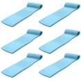 thumbnail image 1 of Texas Recreation Sunsation 70 Inch Foam Raft Lounger Pool Float, Blue (6 Pack), 1 of 6