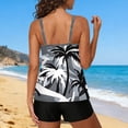 thumbnail image 6 of Warop Women's Hawaiian Print Tankini Set, Padded Conservative Swim Top with Pocket, Two-Piece Beach Swimsuit for Swimming and Vacation, 6 of 7