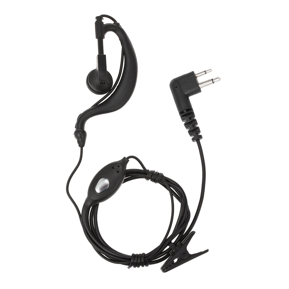 SECUDA G Shape Clip-Ear Headset/Earpiece Mic for Motorola Talkabout 2 Two Way Radio Walkie Talkie 1-pin 100-0 Pack of 2
