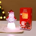 thumbnail image 2 of nvzhuang Christmas Light Up Snowman Figurines Santa Night Lights Christmas Desktop Ornament for Home Holiday Decor, 2 of 8