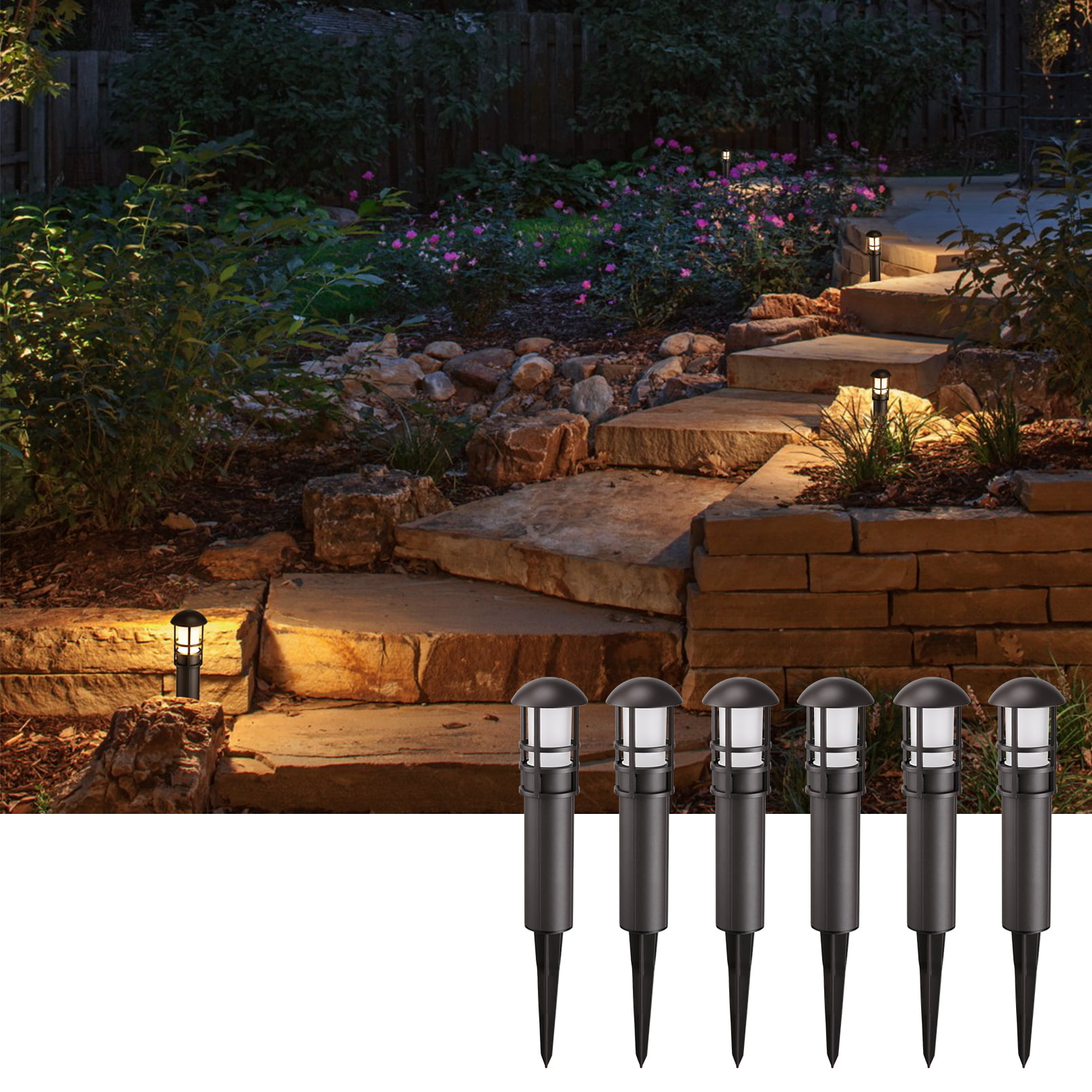 4 Pack LNDXING 3W 12V Low Voltage Outdoor LED Landscape Lights Garden Lights