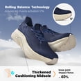thumbnail image 4 of Slip in Women Hands Free Walking Shoes Wide Toe Box Arch Support with Metatarsal Pads Athletic Sneakers Slip on Breathable Plantar Fasciitis Orthopedic Thick Cushion Zero Drop Sole, 4 of 6