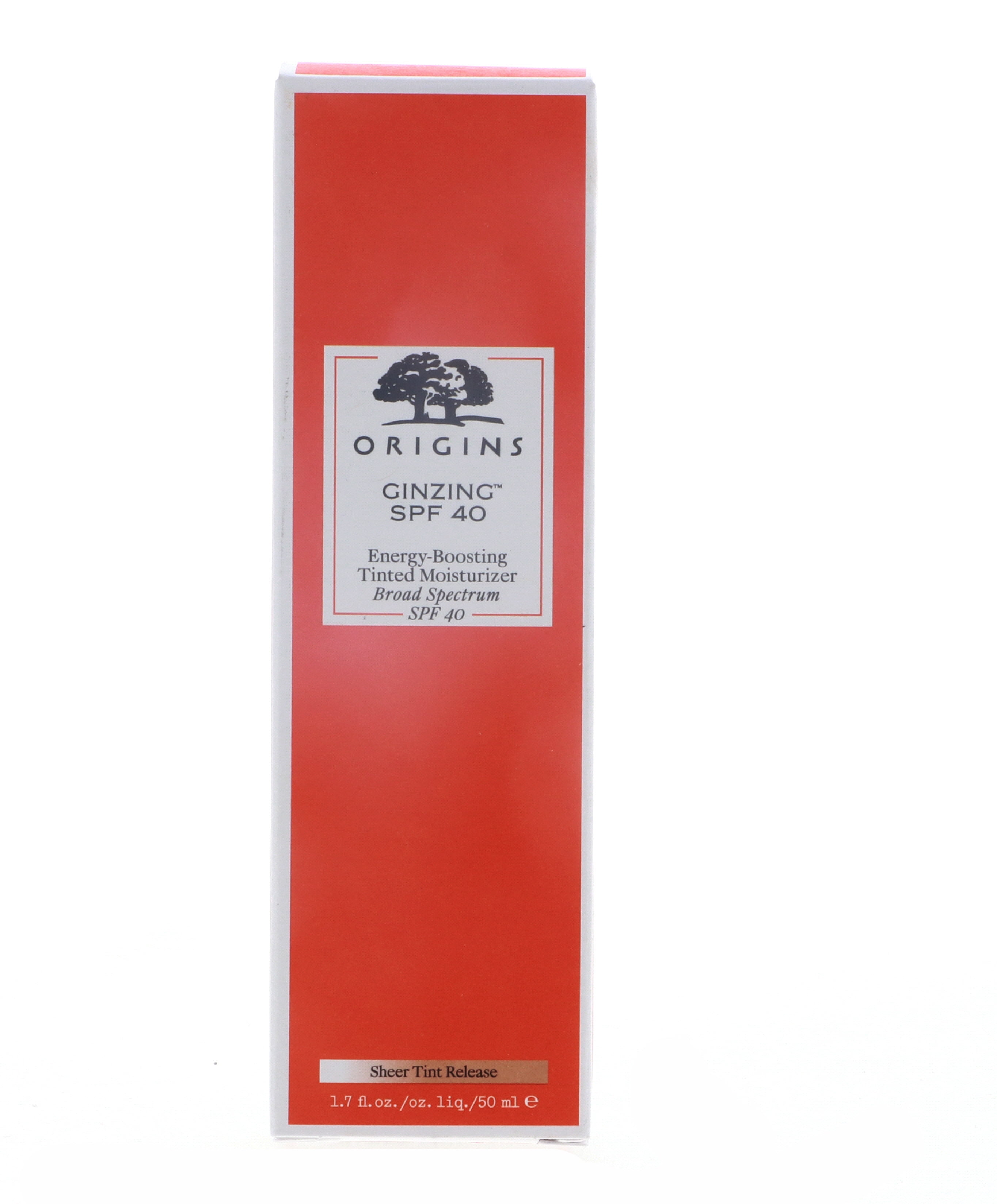 Ginzing Energy-Boosting Tinted Moisturizer SPF 40 by Origins for Unisex - 1.7 oz Sunscreen