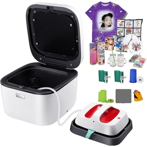 3D Heat Press Machine, 6 Mode Sublimation Vacuum Transfer, All-in-One Tshirts Press Machine with Digital Controller and 6 Modes, Dual Temperature Probe, Even Heating, for DIY Shirts, Mugs, Pillows