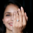 thumbnail image 3 of Rosec Jewels Natural Ethiopian Opal Engagement Ring for Women - Princess Cut Opal Diamond Ring - AAA Quality - with Jewelry Box, 10K Rose Gold, US 7.50, 3 of 8