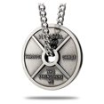 thumbnail image 2 of Men's Antique Finish High Relief Weight Plate Necklace-Phil 4:13, 2 of 2