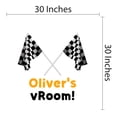 thumbnail image 4 of Sports Personalized Wall Decals for Boys Bedroom - Checkered Flags on White Background DIY & Creativity Custom Name Wall Sticker - Size: 30 In x 30 In, 4 of 5