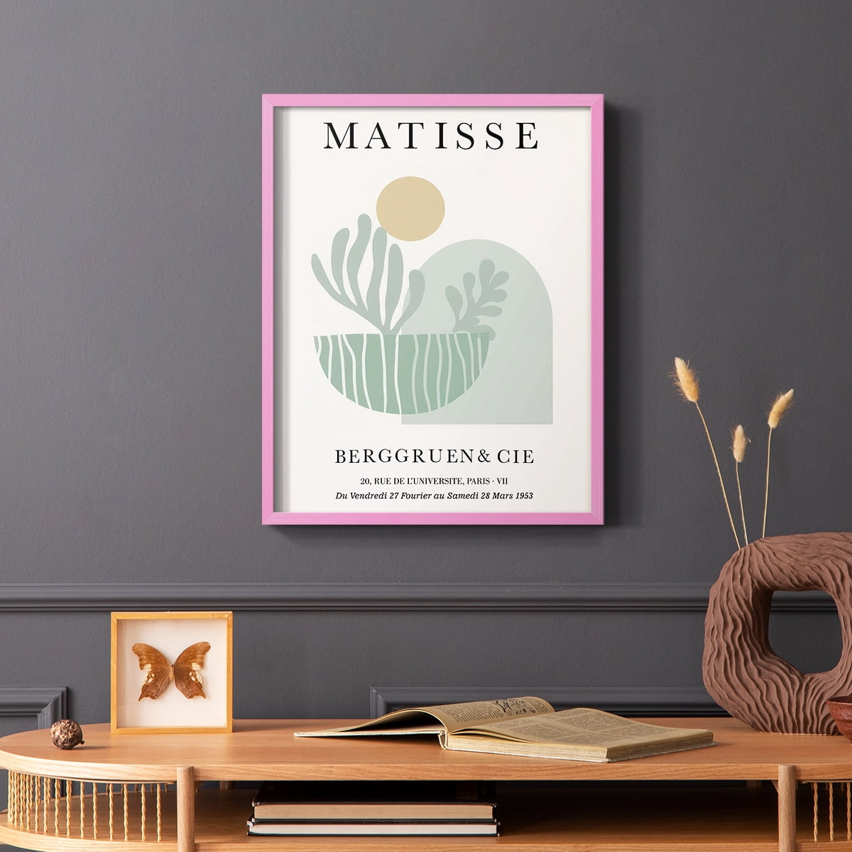 Matisse CLXXXII Framed Print in Pink Solid Wood 11 x 14 Framed Print