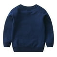 thumbnail image 3 of SERTG Boys and Girls Christmas Knit Sweater Holiday Cute Print Round Neck Cozy Warm Pullover Fall Winter Tops for Children 4-12 Years(Blue#3,4 Years), 3 of 3