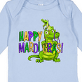 thumbnail image 4 of Inktastic Happy Mardi Gras Big and Little Alligators with Beads Boys or Girls Long Sleeve Baby Bodysuit, 4 of 5