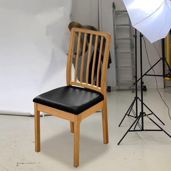 LIFKOME Waterproof Black PU Chair Cover Stretch Elastic Modern Dining Room Protector